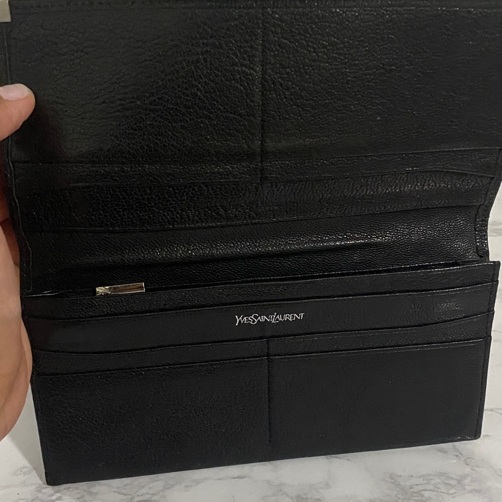 Yves Saint Laurent Classic Black Leather Clutch
